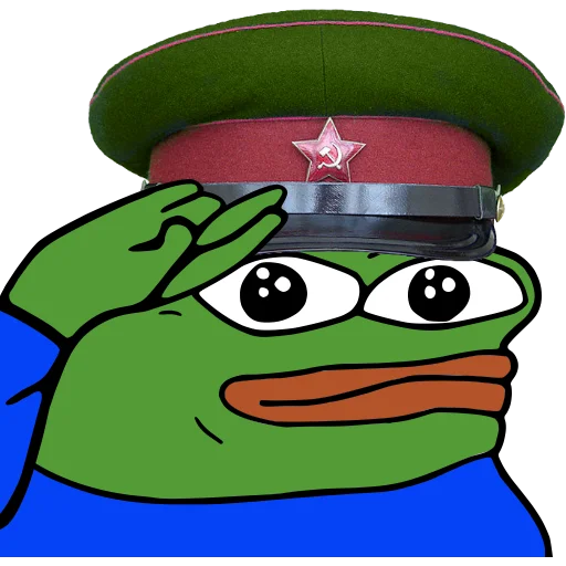 Peepo saluting