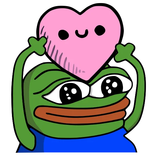 Peepo hugging a heart