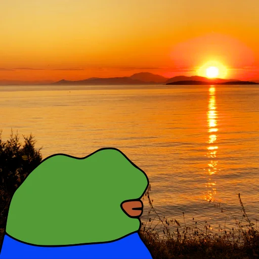 Peepo watching the sunset